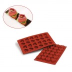 Stampo in silicone Savarin 24 cuori piccoli Silikomart SF089