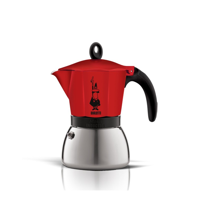 BIALETTI MOKA CAFFETTIERA INDUCTION 3 TAZZE CAFFÈ INDUZIONE RED